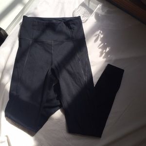 Black full length workout tights